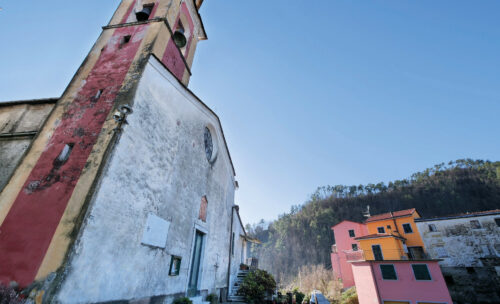 Foce, front of the Church of Saint Mary of the Assumption