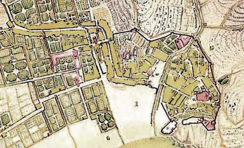 Map of Levanto from Matteo Vinzoni, 1773